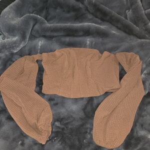 Wild Fable Brown Textured Top